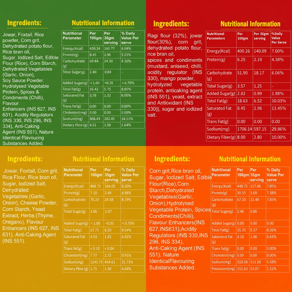 Crunch pack - 4 Flavours in 1 pack